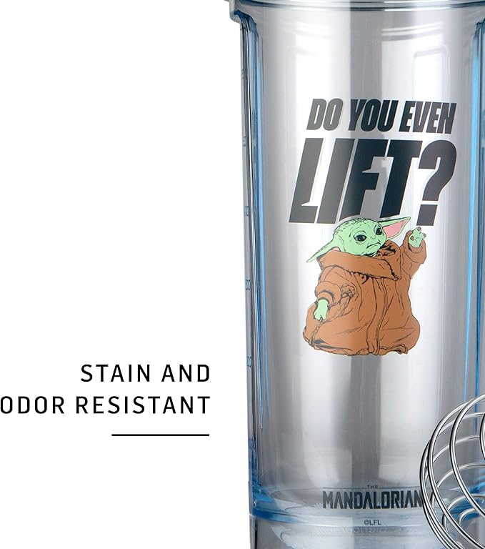 BlenderBottle Star Wars Shaker Bottle Pro Series Perfect for Protein Shakes and Pre Workout, 28-Ounce, The Child