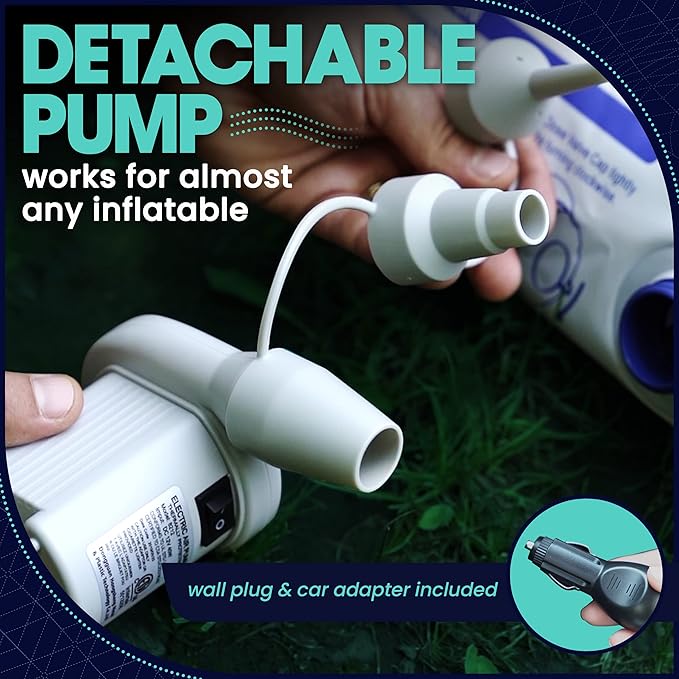 EnerPlex Camping Air Mattress with Built in Pump - Twin Blow Up Mattress for Travel Guests - Portable Bed for Adults and Kids - Blue Open Box