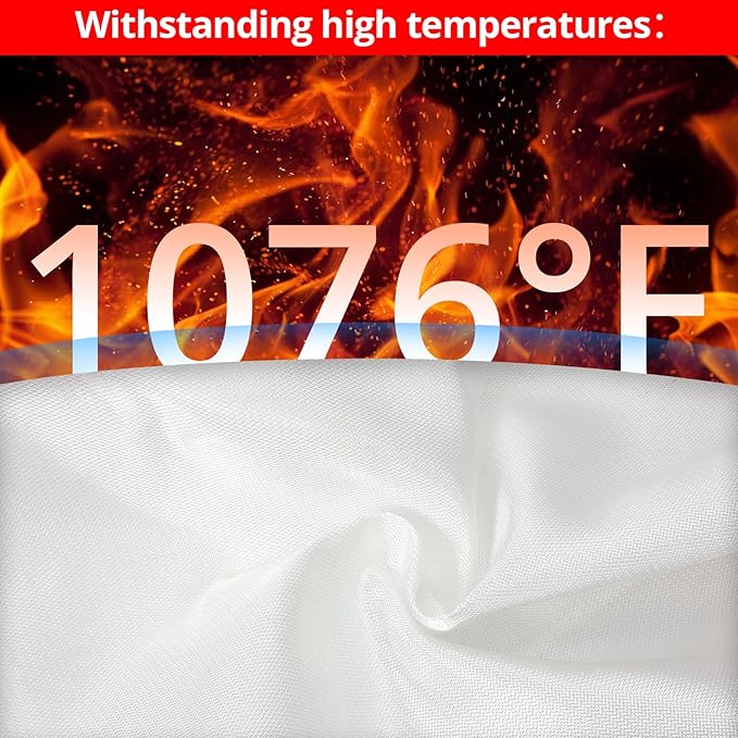 SecuCaptain Emergency Fire Blanket for Home and Kitchen - 8 Pack 40"x40" Flame Suppression Fiberglass Fire Blankets for House Camping Car Warehouse Office Emergency Survival Safety