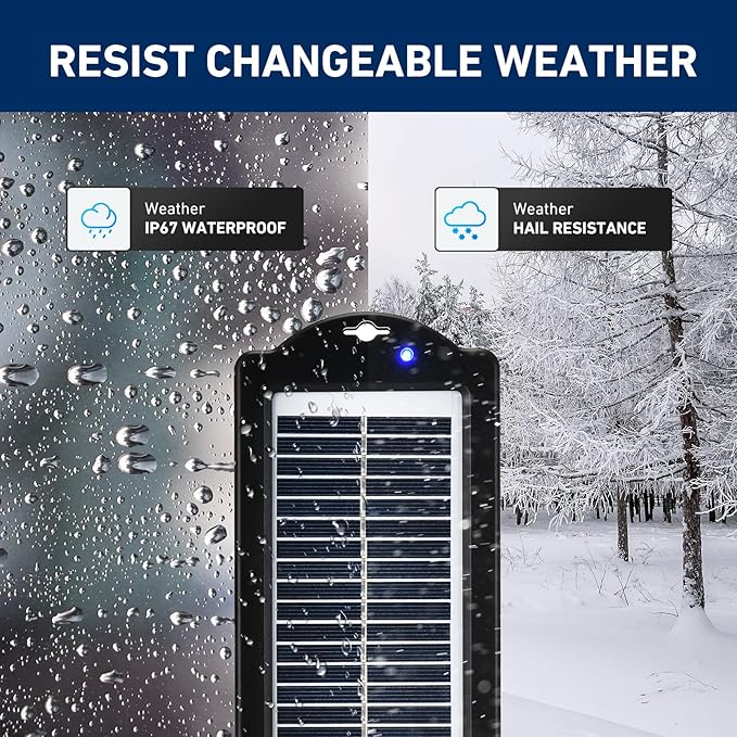 MEGSUN 12 Volt 3W Solar Car Battery Maintainer Trickle Chargers Kits, Portable Waterproof Solar Panel Charging Kit for Car, Boats, RV, Trailer, Camper, Automotive, Motorcycle, Snowmobile. (3W)