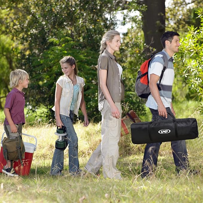 UNP Easy Beach Tent Pop Up Canopy UPF50+ Tent with Side Wall, Ground Pegs, and Stability Poles, Sun Shelter Rainproof, Waterproof for Camping Trips, Backyard Fun, Party Or Picnics