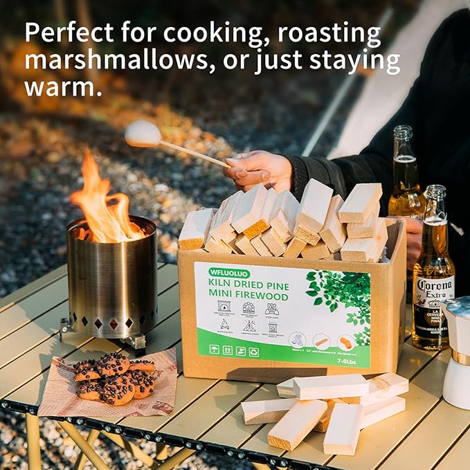 Mini Firewood 3.5'' Lengths Pine Kiln Dried Firewood Great Solo Stove Accessories Tool Prefect for Solo Stove Mesa, Tabletop Fire Pit, Solo Stove Mesa Sticks Wood
