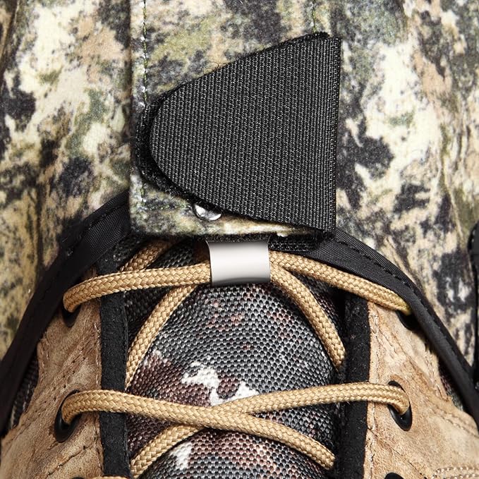 QOGIR Hunting Gaiters Boot Gaiters: Durable Leg Gaiters for Hunting, Waterproof Hiking Gaiters with Upgraded Rubber Foot Strap, Adjustable Snow Boot Gaiters for Hiking, Hunting, and More