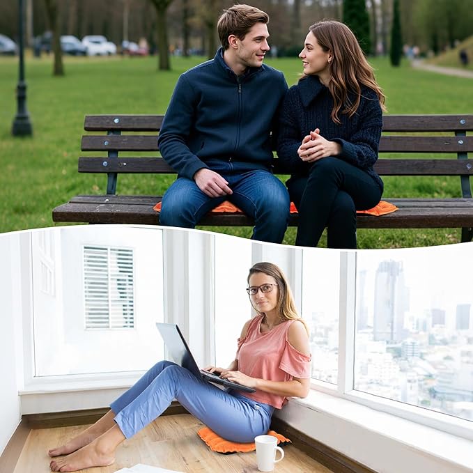 ONTYZZ Inflatable Seat Cushion Lightweight Stadium Seat Pad Travel Air Seat Cushion for Hiking Office Airplane Stadium Car