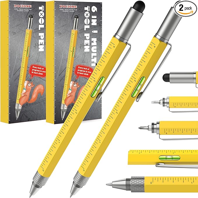 Stocking Stuffers for Him Multitool Pen - Mens Gifts for Christmas Useful White Elephant Gift Ideas for Adults, Unique Birthday Gifts for Men Dads Who Have Everything, Cool Gadgets EDC Tools for Men
