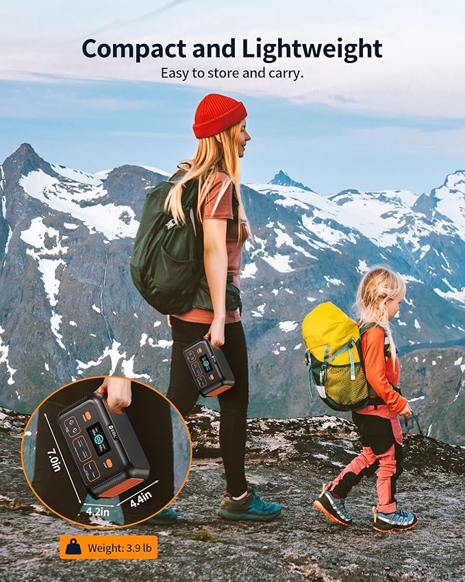 EBL 150W DC Power Bank Station, Portable Power Station 153Wh, 48000mAh Solar Generator, LiFePO4 Battery, 100W Bi-Directional PD, for Travel Camping Emergencies, Compatible with MacBook/iPad/iphone