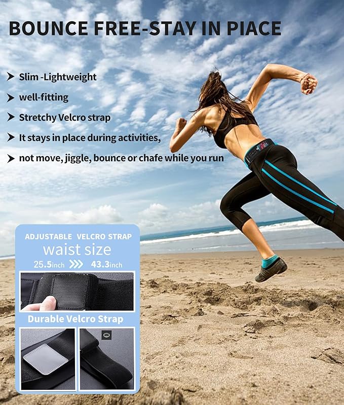 SENIKO Running Belt Hydration with Bottles,Fanny Pack Water Bottle Holder, Zipper Waist Pouch Fits Most phones,Zerobounce Design for Cycling Climbing Marathon (upgradation)