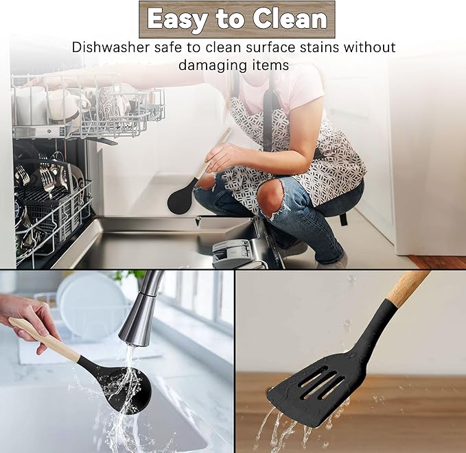 Camping Accessories Kitchen Cooking Utensils Set - Portable Outdoor Camp Cookware Set, Silicone Camper Essentials Gear Must Have Supplies for Travel RV BBQ Grill Picnic Hiking