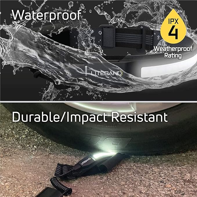 LED Headlamp Liteband Lightweight ACTIV 520 Lumen Bright Head Lamp, Powerful High Rechargeable Battery Powered Headlamps, Camping, Running, Hard Hat Light, Best Rated For Forehead Flashlight, White