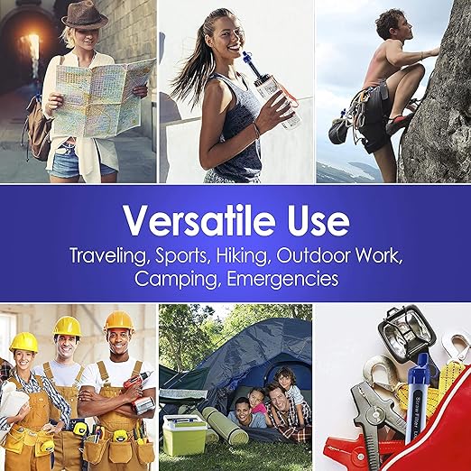 Logest 6 Pack Water Filter Straw - Portable, Compact, Multipurpose Water Purification Device for Outdoor Activities, Emergency Kits, Camping, Travel