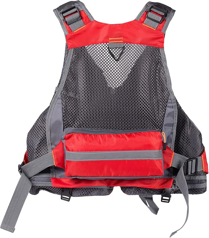 BASSDASH Strap Fishing Vest Adjustable for Men and Women, for Fly Bass Fishing and Outdoor Activities