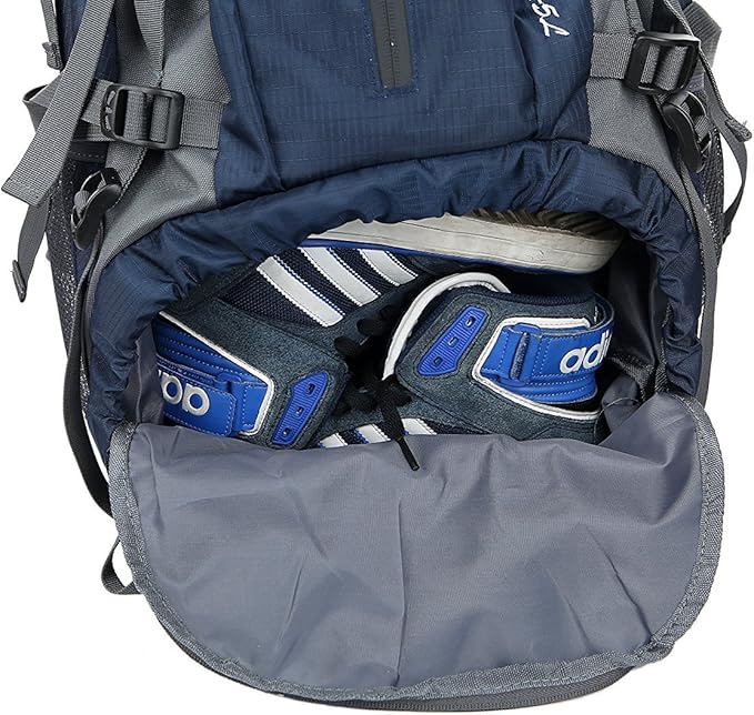 WoneNice 50L(45+5) Waterproof Hiking Backpack - Outdoor Sport Daypack with Rain Cover