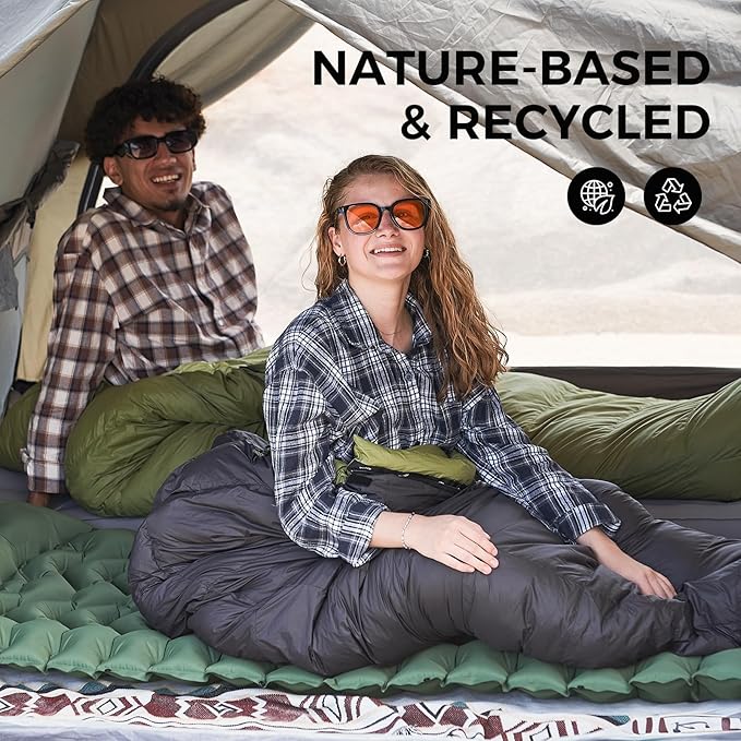 ATEPA Down Sleeping Bag, 700FP Mummy Cold Weather Ultralight 3 Season Compact Packable Waterproof Sleeping Bag with Stuff Sack for Backpacking Camping Hiking Traveling