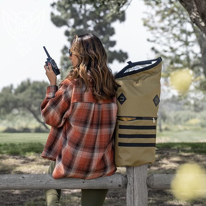 Xtreme Sight Line ~ AQUA RT Faraday Dry Bag~ Water-Proof Faraday Dry Bag for Laptops, Tablets, and Mid-Size Electronics ~ Tracking/Hacking Defense ~ Backwoods Camo
