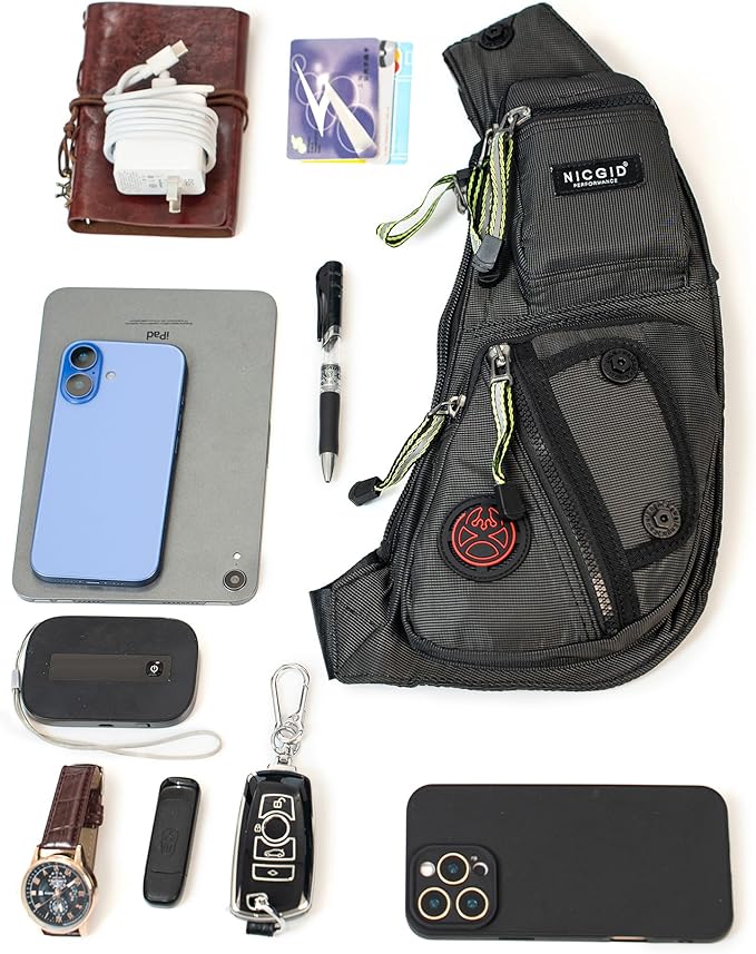 NICGID Sling Bag Chest Shoulder Backpack Crossbody Bags Casual Daypack for Men Women