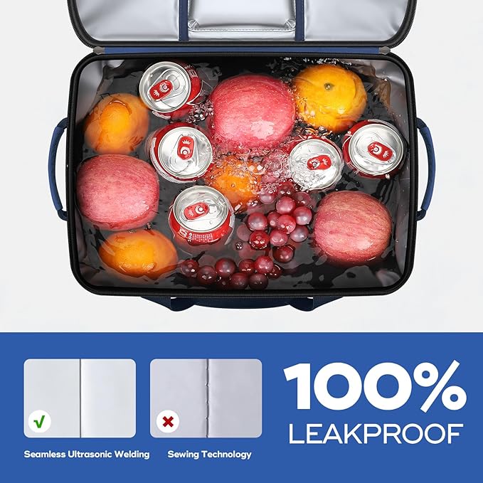 Maelstrom Collapsible Soft Cooler Bag, 24/30/60/75 Cans Beach Cooler, Ice Chest, Leakproof & Portable for Beach, Camping, Road Trips & Grocery Shopping