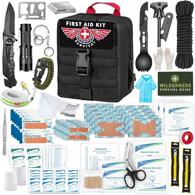 Gifts for Men Dad Husband - Christmas Stocking Stuffers, Birthday Gifts Idea for Him Boyfriend Man- Survival Kit 14 in 1, Survival Gear and Equipment, Fishing Hunting Camping Accessories, Cool Gadgets