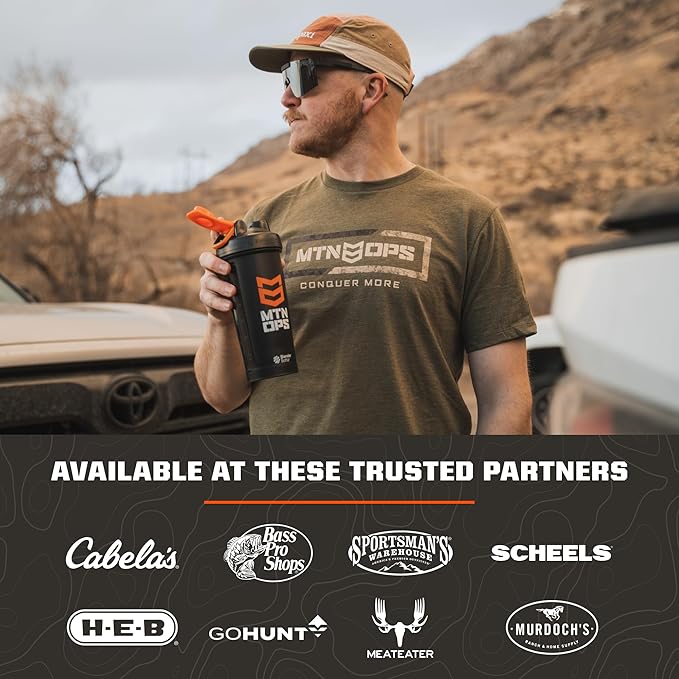 MTN OPS Hydrate Electrolytes Powder Drink Mix, Naturally Sweetened with Monk Fruit, Gluten Free 20 Single Serving On-The-Go Electrolyte Packs, Peach Lemoande