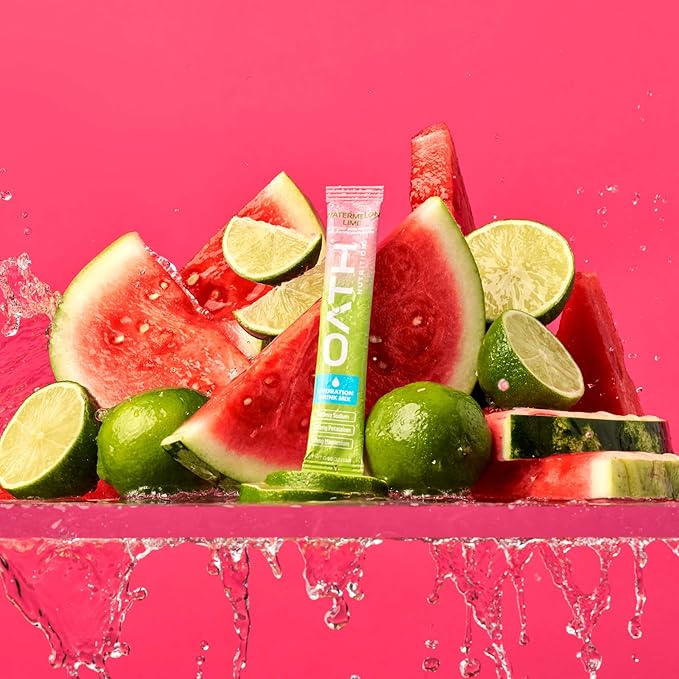 Hydration Electrolyte Powder, Complete Electrolyte Blend for Rapid Hydration and Muscle Support, 16 Single-Serve Packets, Watermelon Lime
