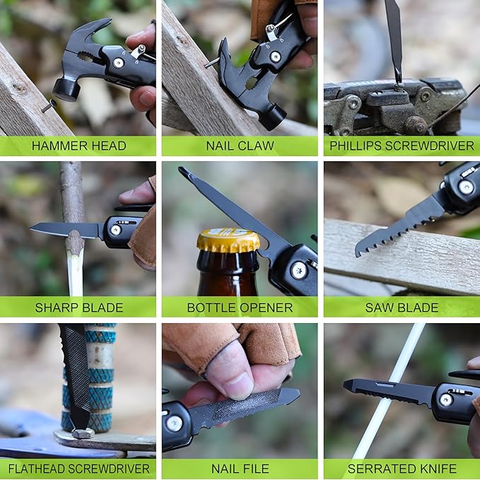 Uncle Gifts - Gifts for Uncle, Uncles Christmas Gift - Uncles Gift from Niece, Nephew, Fathers Day Birthday Presents- Best Uncle’s Presents, Multitool Hammer