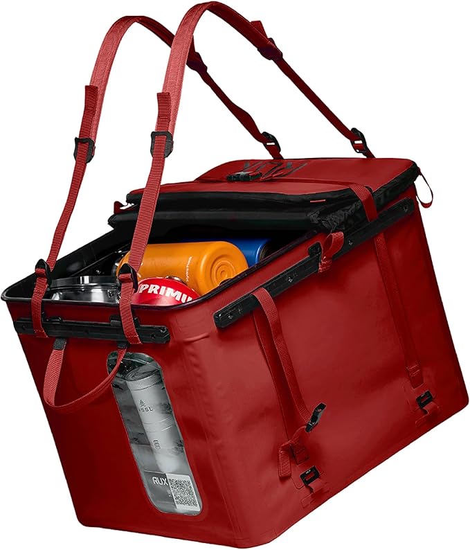 70L Collapsible Gear Box (Mars Red) - Modular Adventure Storage Solution For Camping Storage, Overlanding, Off-road And Van Life - Weatherproof, Durable and Multifunctional