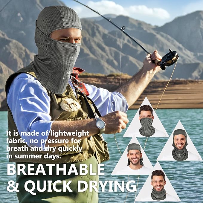 Balaclava Face Mask Sun UV Protection Breathable Full Head Mask for Men Women Skiing Cycling