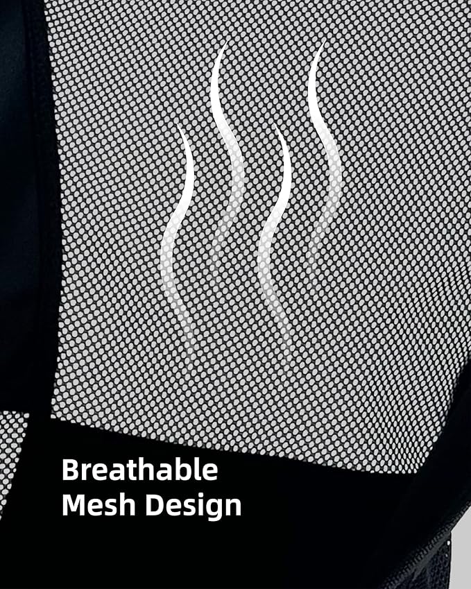 ONEFOREST Camping Chair, Foldable Portable Backpacking Chair for Beach Camp Hiking Outdoor Sport, Black