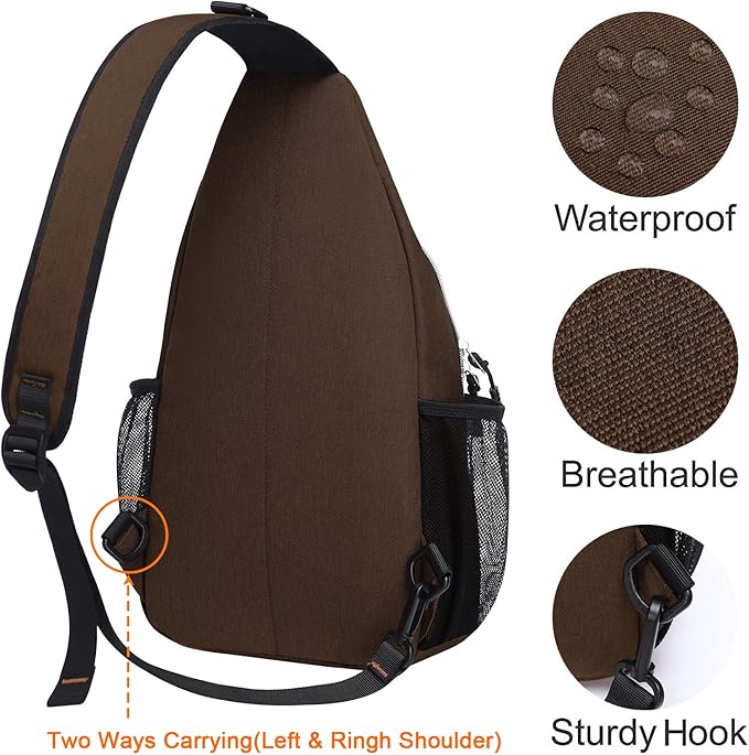 MOSISO Sling Backpack, Multipurpose Crossbody Shoulder Bag Travel Hiking Daypack