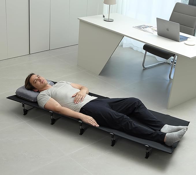 MARCHWAY Inflatable Camping Pillow with Soft Foam Top & TPU Air Bladder, Dual-Sided Support for All-Season, Lightweight Compact Travel Pillow for Hiking, Backpacking, Airplane, Car (Grey)