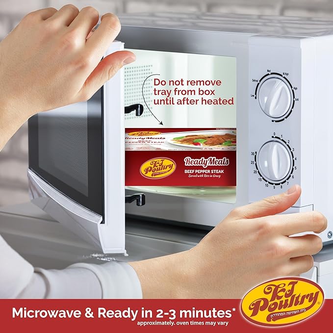 KJ Poultry Kosher Ready Meals - Beef Rib Steak & Kugel, MRE Meat Meals Ready to Eat, Shabbos Food (3 Pack) Prepared Entree Fully Cooked, Shelf Stable Microwave Dinner Travel Military Camping Survival