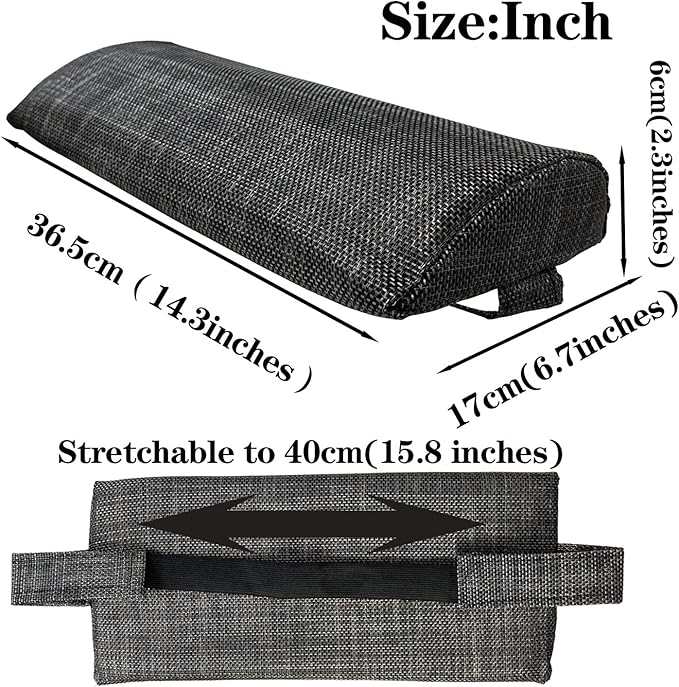 Ostlttyn Zero Gravity Chair Replacement Pillow Headrest with Elastic Band, Universal Soft Removable Padded Cushion Head Pillows for Zero Gravity Lounge Folding Patio Lawn Recliner Chairs, Grey