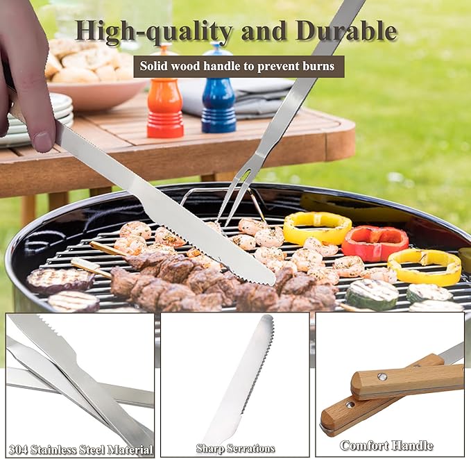 Camping Accessories Kitchen Cooking Utensils Set - Portable Outdoor Camp Cookware Set, Silicone Camper Essentials Gear Must Have Supplies for Travel RV BBQ Grill Picnic Hiking