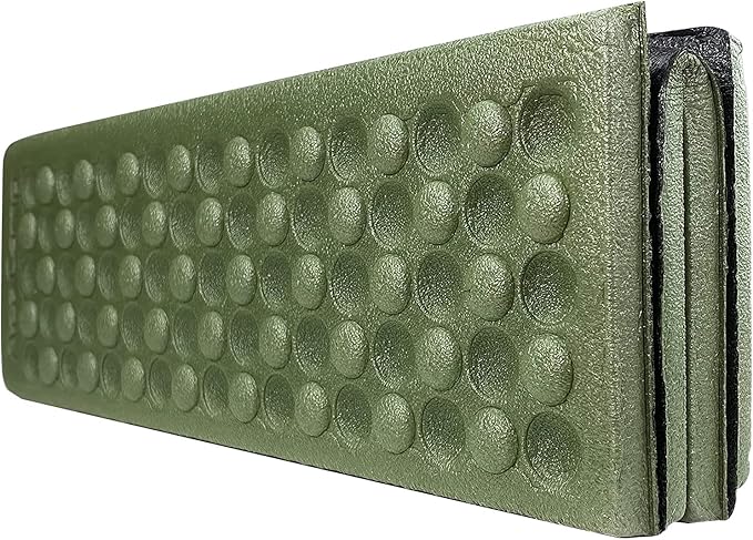 AceCamp 3940 Portable Lightweight Mini Waterproof Folding Mat, Foam Sitting Pad for Outdoor Activities, Foldable Kneeling and Seat Cushion for Comfort, Red