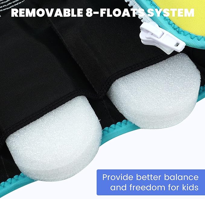 Gogokids Toddler Swim Vest, Kids Floaties for 20-50 lbs Girls & Boys, Buoyancy Jacket Swimming Aid with Water Wings for 2-6 Years, Pool/Beach