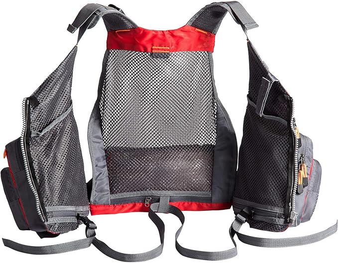 BASSDASH Strap Fishing Vest Adjustable for Men and Women, for Fly Bass Fishing and Outdoor Activities