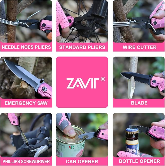 Wife Gifts ldeas, BEST WIFE EVER P-ink Multitool Knife, Wife Christmas Gifts from Husband, Wife Stocking Stuffers, Birthday Gifts for Wife, Valentines Day Anniversary
