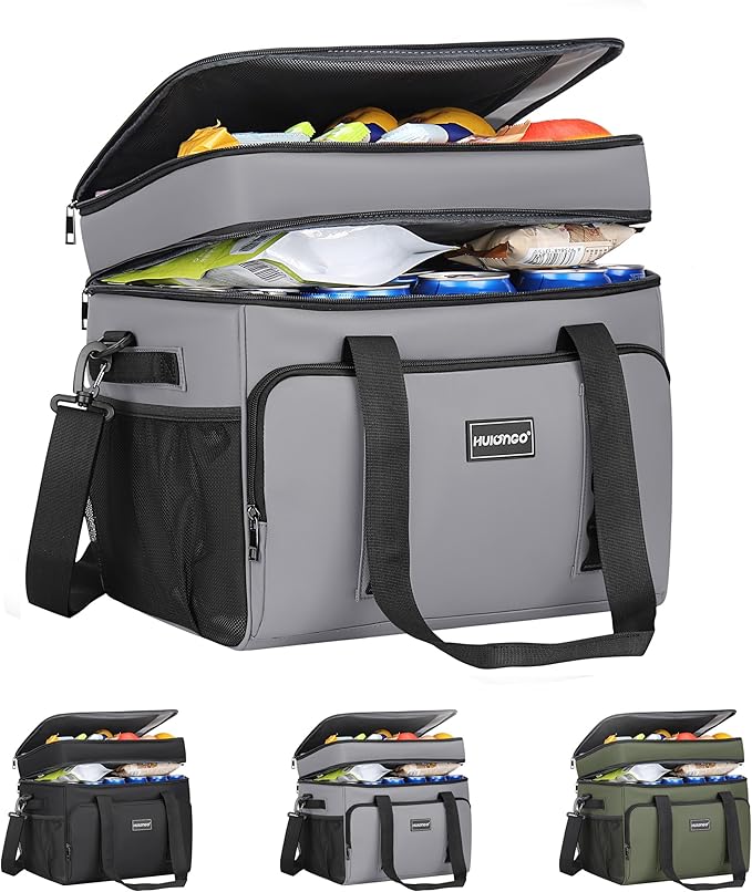 Insulated Soft Cooler Bag, Large Ice Coolers Soft Sided Ice Chest for Beach, Collapsible and Portable