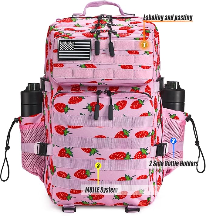 Military Tactical Backpack 45L Large Tactical Backpack for Men, Hiking Rucksack With Bottle Holder