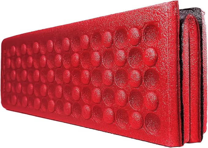 AceCamp 3940 Portable Lightweight Mini Waterproof Folding Mat, Foam Sitting Pad for Outdoor Activities, Foldable Kneeling and Seat Cushion for Comfort, Red