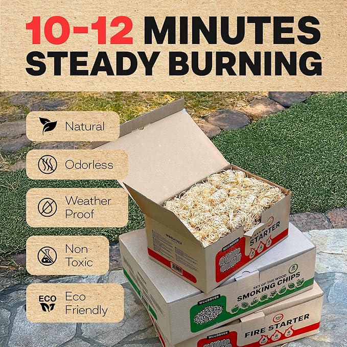 150 pcs Large Fire Starters for Fireplace, Natural Fire Starter for Campfires, for Wood Stove, BBQ, Grill, Pizza Oven, Outdoor Fire Pit, Chimney Charcoal Starter