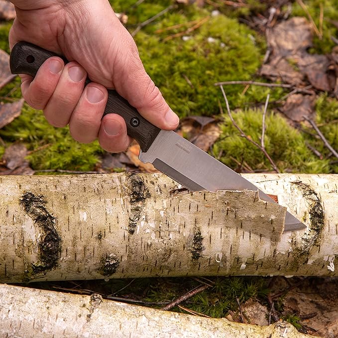 BPS Nighthawk Adventurer - Fixed-Blade Stainless Steel Survival Knife - Black Leather Sheath and Firestarter - Outdoor Full Tang Bushcraft Knife