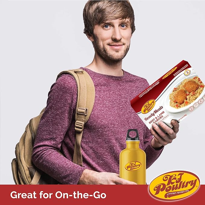 KJ Poultry Kosher Ready Meals - (6 Pack Ultimate Variety - Beef & Chicken) Prepared Entree Fully Cooked, Shelf Stable Microwave Dinner Travel Military Camping Emergency Survival Protein