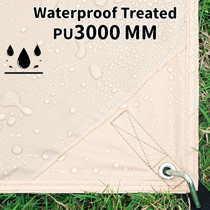 Tent Footprint, 210D Oxford Cloth Camping Tent Tarp, PU 3000 Waterproof Ground Sheet Mat for Tent, Backpacking, Hiking, Beach