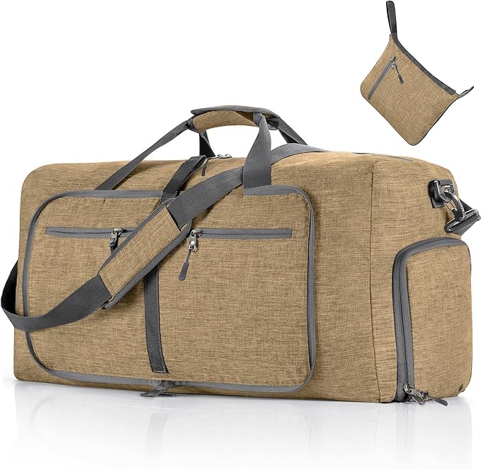 Vomgomfom Travel Duffle Bag for Men,65L 85L 115L Foldable Travel Duffel Bag with Shoes Compartment Overnight Bag for Men Women