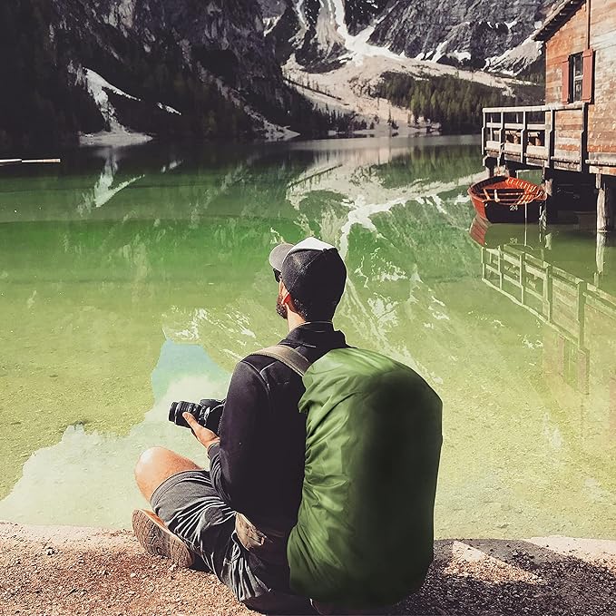 Silfrae Waterproof Rucksack Cover Backpack Rain Cover 30L-100L for Travel Climbing Hiking (Navy, 30L-40L)