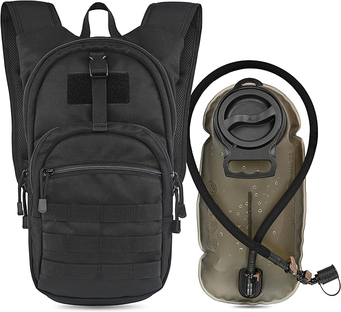 MARCHWAY Tactical Molle Hydration Pack with 2.5L TPU Water Bladder, Compact Yet Spacious Military Backpack for Hiking, Cycling, Backpacking, Hunting, Running
