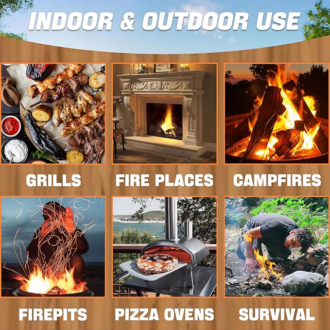 Shwuevei 130 pcs Fire Starter - Natural Fire Starters for Fireplace, Pellet Stove & Wood, Fire Pit, Smoker, BBQ, Chimney, Pizza Oven - Fire Starters for Grill, Charcoal Starter