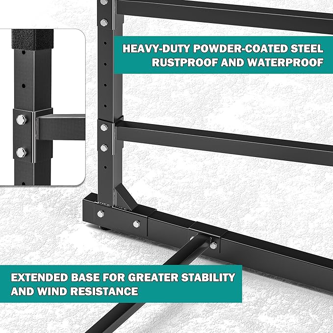 EVERHANGER Kayak Storage Rack, Adjustable Kayak Stand Holder, Freestanding Paddle Board Rack for Kayak, Canoe, Surfboard, 320lbs Capacity