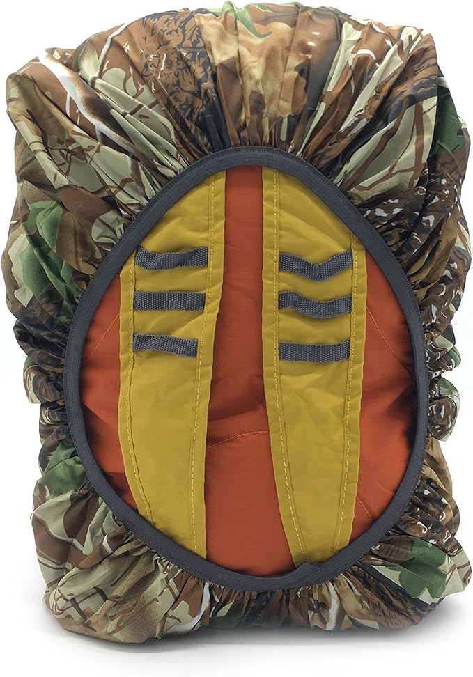 Silfrae Waterproof Rucksack Cover Backpack Rain Cover 30L-100L for Travel Climbing Hiking (Leaf Camo, 30L-40L)