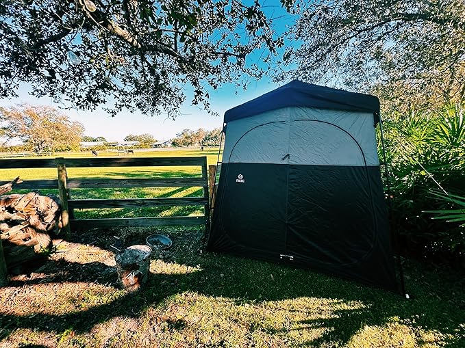 Nice C Camping Shower Tent, Instant Pop Up Privacy Changing Tent, Outdoor Shower Enclosure, Toilet Tents, Camping Bathroom, Oversize (2 Room)